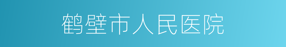 鹤壁市人民医院的同义词