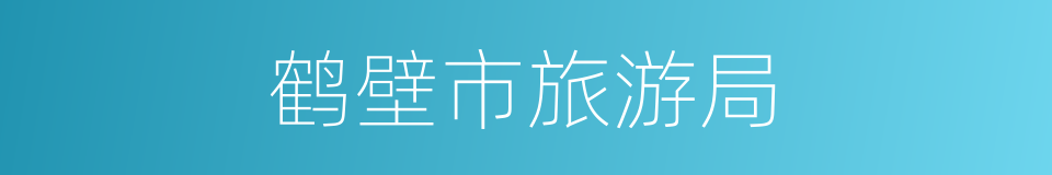 鹤壁市旅游局的同义词