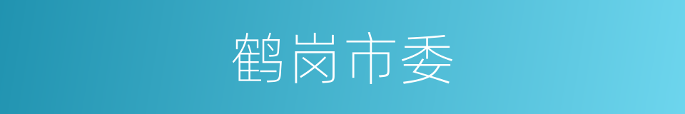 鹤岗市委的同义词