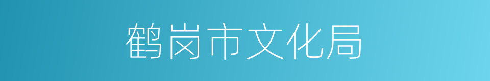 鹤岗市文化局的同义词