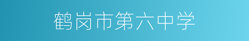 鹤岗市第六中学的同义词