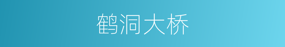 鹤洞大桥的同义词