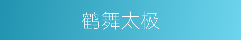 鹤舞太极的同义词