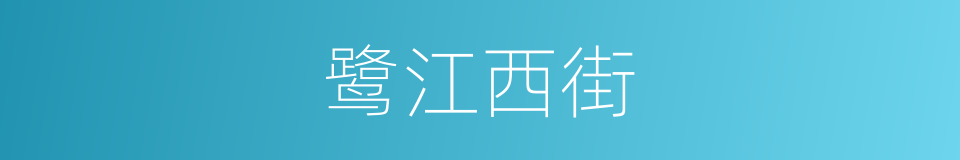 鹭江西街的同义词