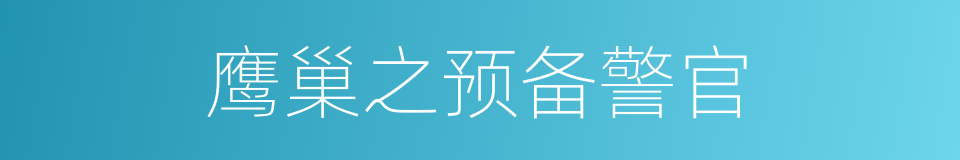 鹰巢之预备警官的同义词