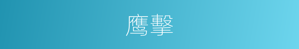 鹰擊的同義詞