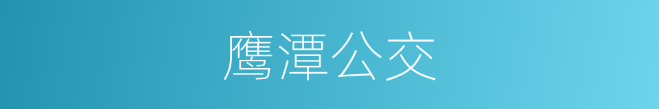 鹰潭公交的同义词