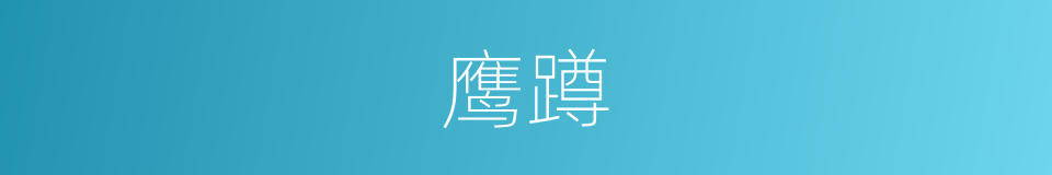 鹰蹲的意思