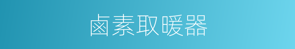 鹵素取暖器的同義詞