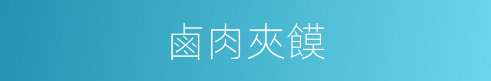 鹵肉夾饃的同義詞