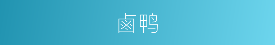鹵鸭的同義詞