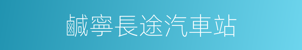 鹹寧長途汽車站的同義詞