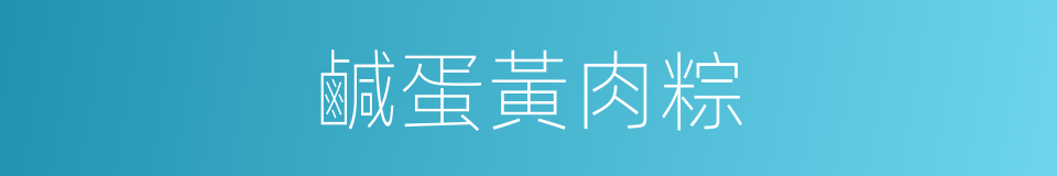 鹹蛋黃肉粽的同義詞