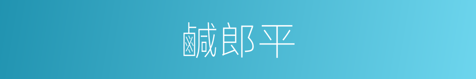鹹郎平的同義詞