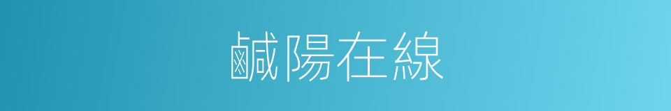 鹹陽在線的同義詞