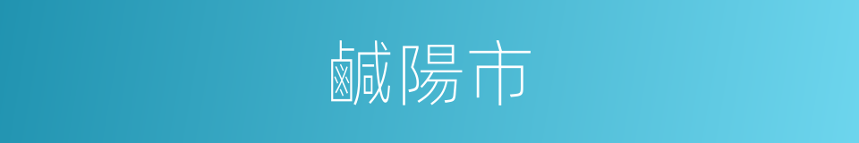 鹹陽市的同義詞