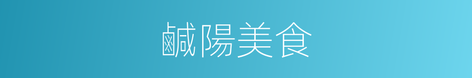 鹹陽美食的同義詞