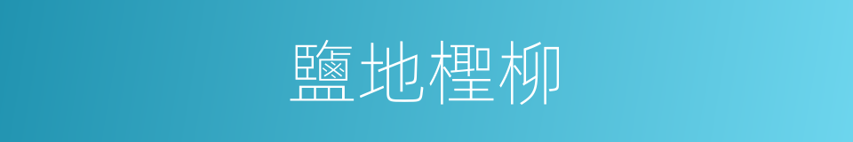 鹽地檉柳的同義詞