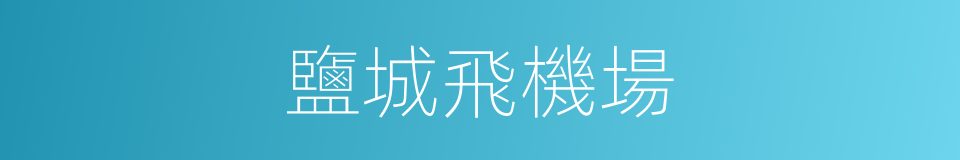 鹽城飛機場的同義詞