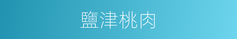 鹽津桃肉的同義詞