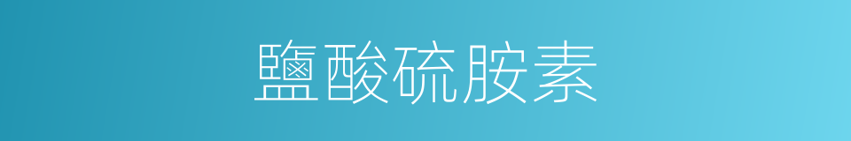 鹽酸硫胺素的同義詞