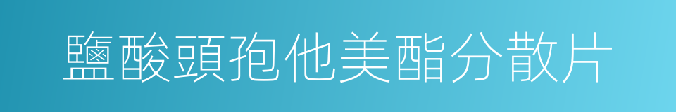 鹽酸頭孢他美酯分散片的同義詞