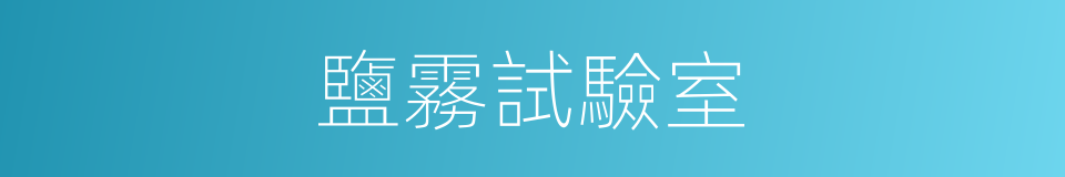 鹽霧試驗室的同義詞