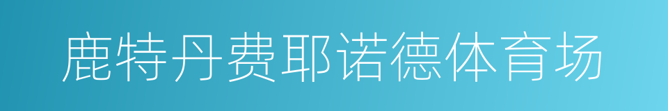 鹿特丹费耶诺德体育场的同义词