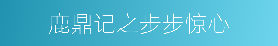 鹿鼎记之步步惊心的同义词