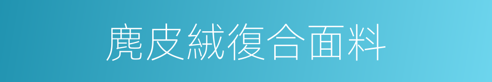 麂皮絨復合面料的同義詞