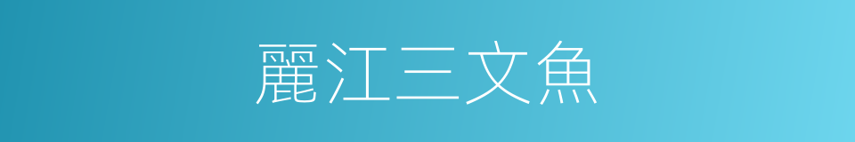 麗江三文魚的同義詞
