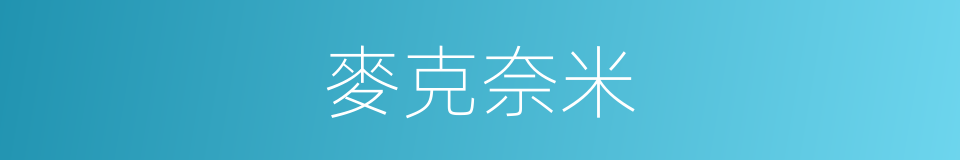 麥克奈米的同義詞