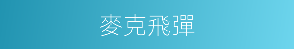 麥克飛彈的同義詞