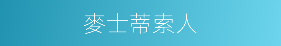 麥士蒂索人的同義詞