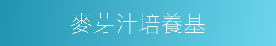 麥芽汁培養基的同義詞