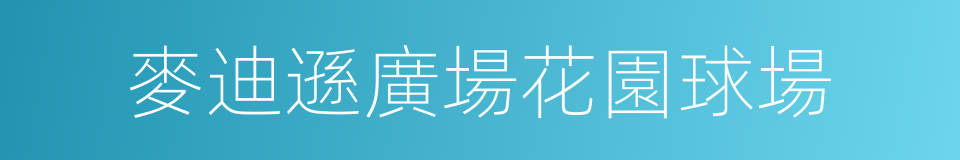 麥迪遜廣場花園球場的同義詞