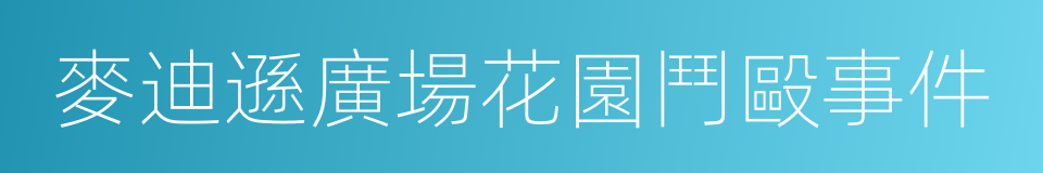 麥迪遜廣場花園鬥毆事件的同義詞