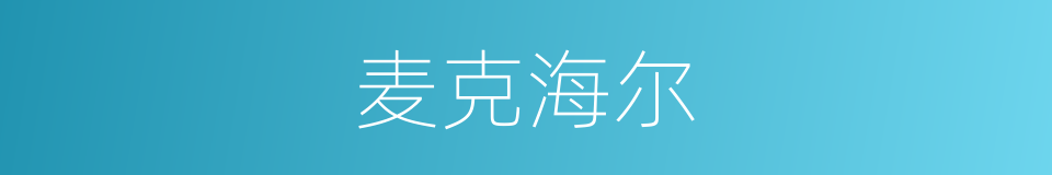 麦克海尔的同义词