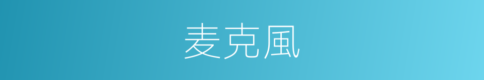 麦克風的意思