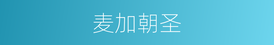 麦加朝圣的同义词