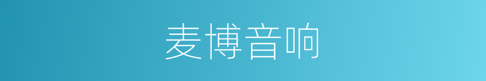 麦博音响的同义词