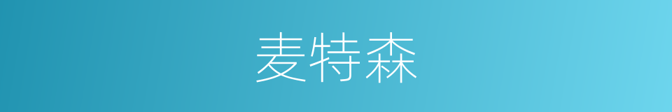麦特森的同义词