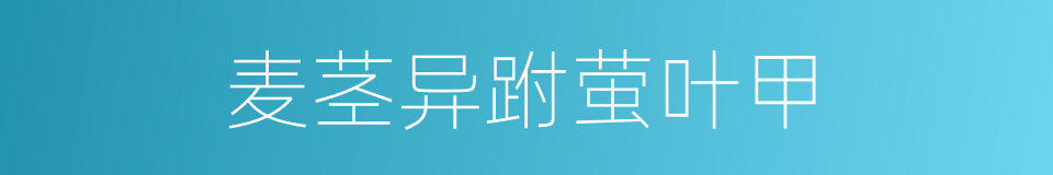 麦茎异跗萤叶甲的同义词