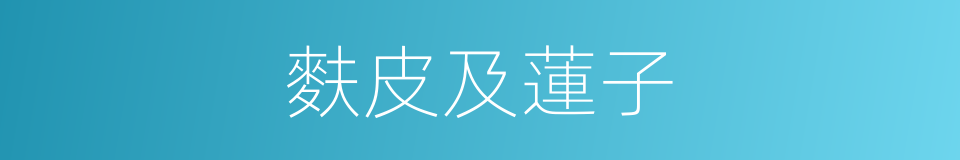 麩皮及蓮子的同義詞