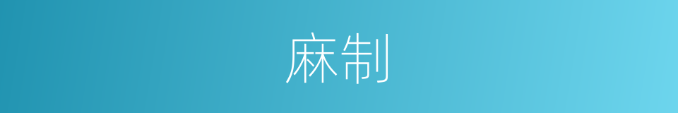麻制的意思