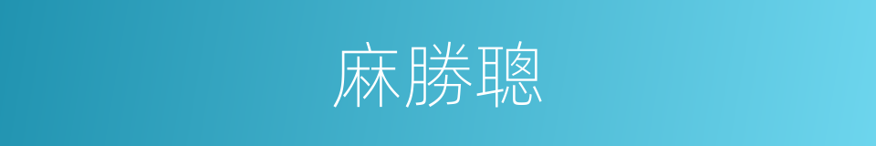 麻勝聰的同義詞