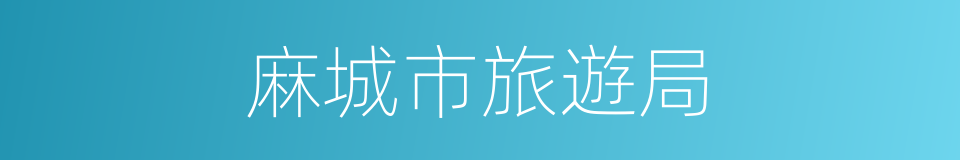 麻城市旅遊局的同義詞