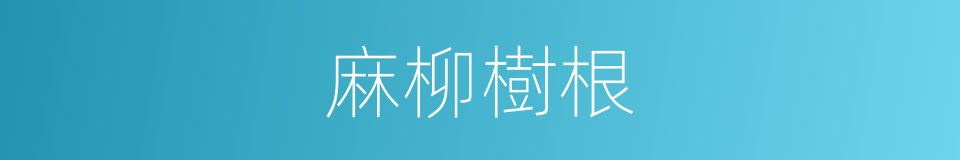麻柳樹根的同義詞