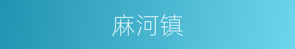 麻河镇的同义词