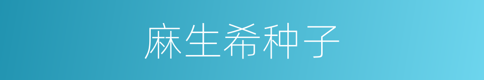 麻生希种子的同义词